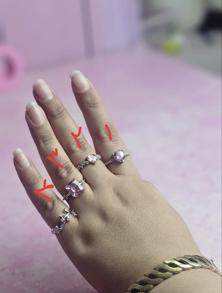 انگشتر پرنسسی نگین صورتی